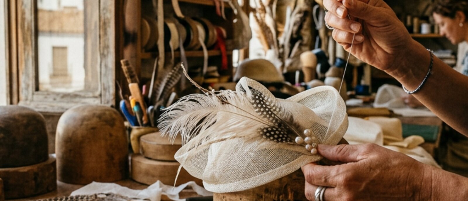 Tocados artesanales en Sanlúcar de Barrameda: dentro de nuestro taller