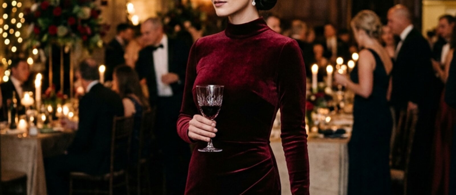 Vestidos de invitada para boda de noche: elegancia y misterio