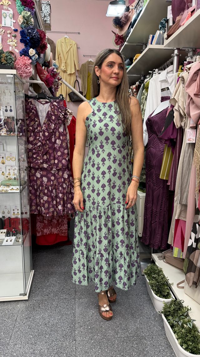 VESTIDO FLOR DE LIS. S-M