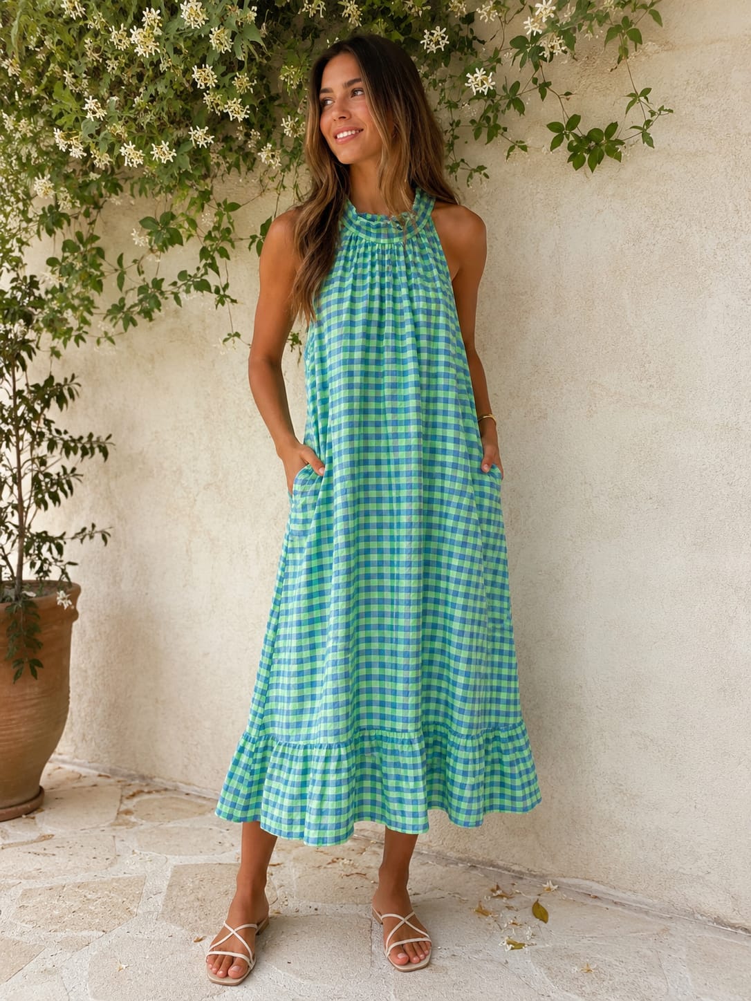 Vestido Vichy Verde