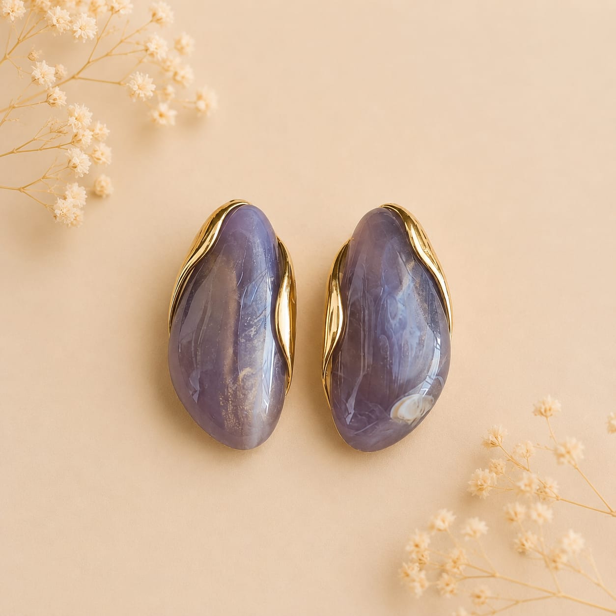 Pendientes Duna en Violeta