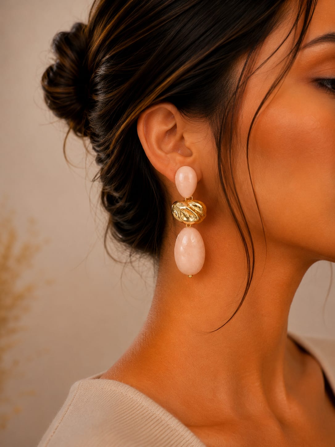 Pendientes Cora Rosa
