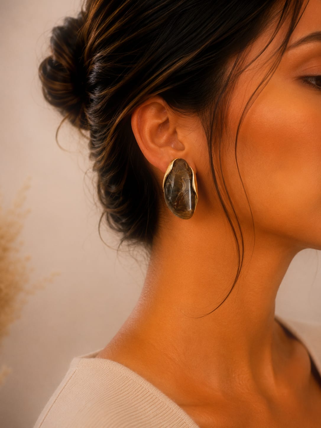 Pendientes Duna en Terracota