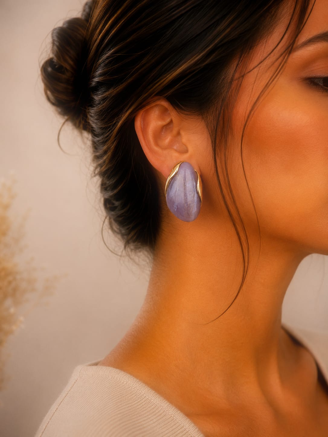 Pendientes Duna en Violeta