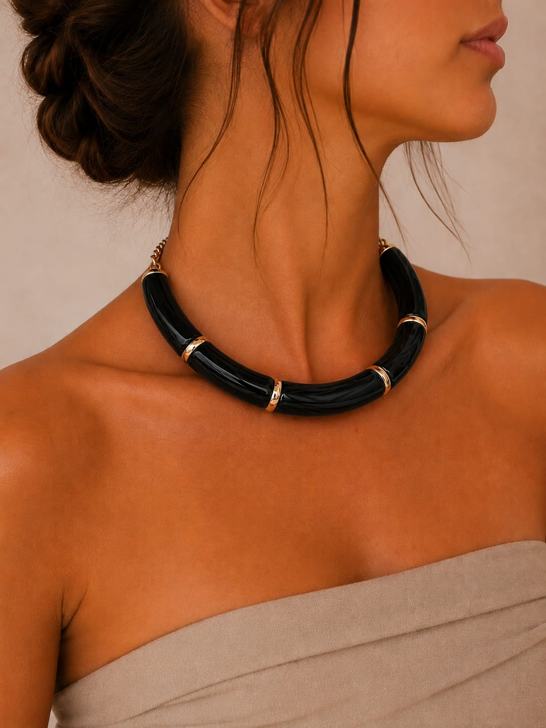Chocker Doré Negro