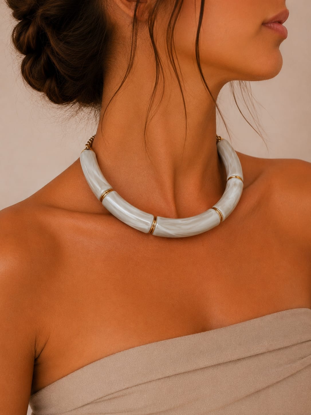 Chocker Doré Marfil
