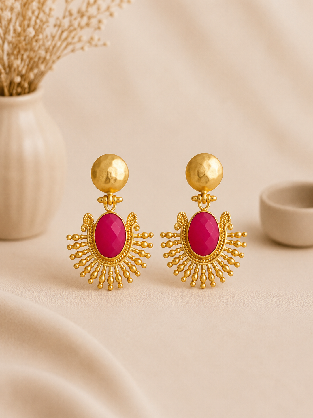 Pendientes Nubia Fucsia