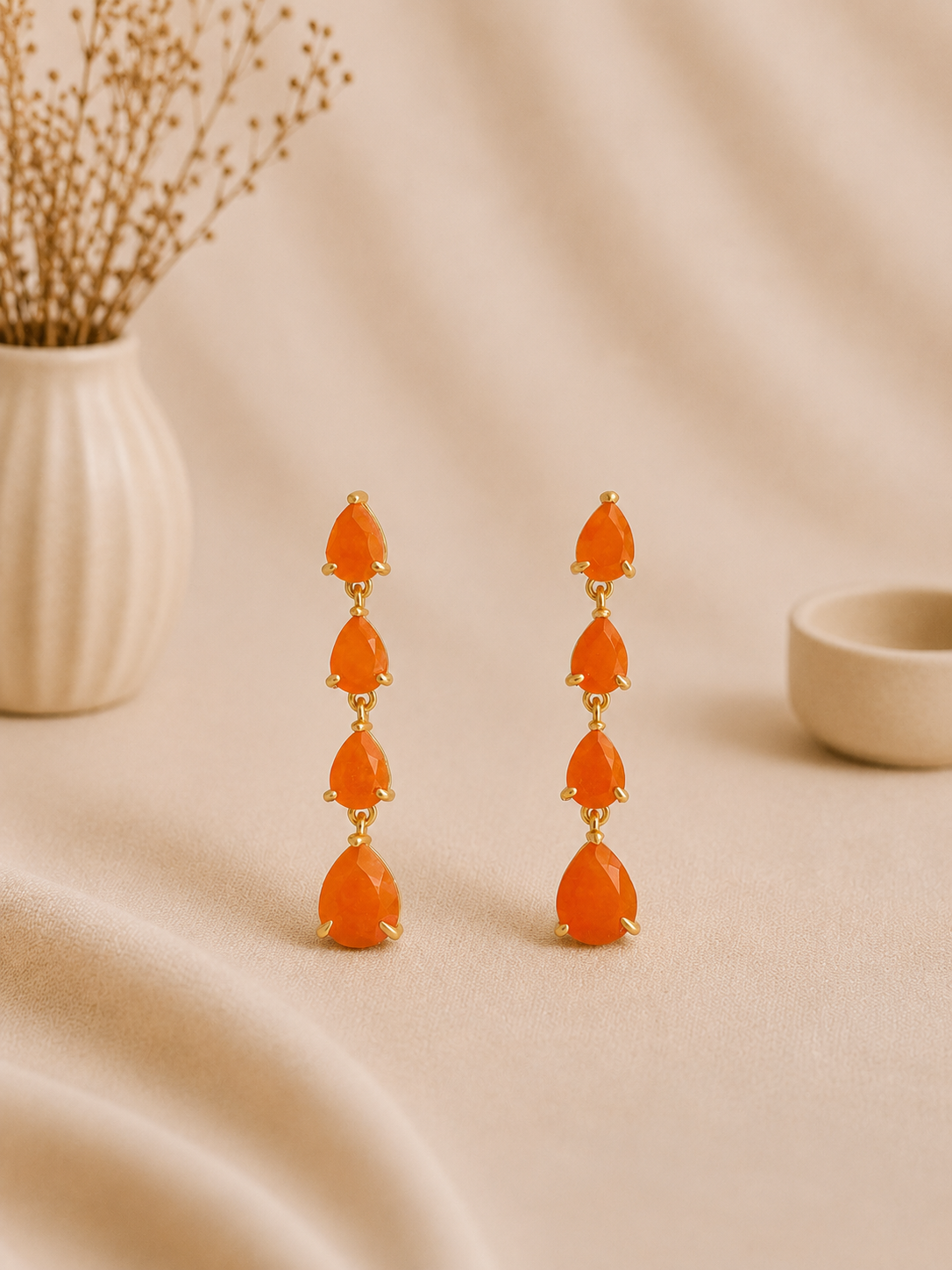 Pendientes Zafira Naranja