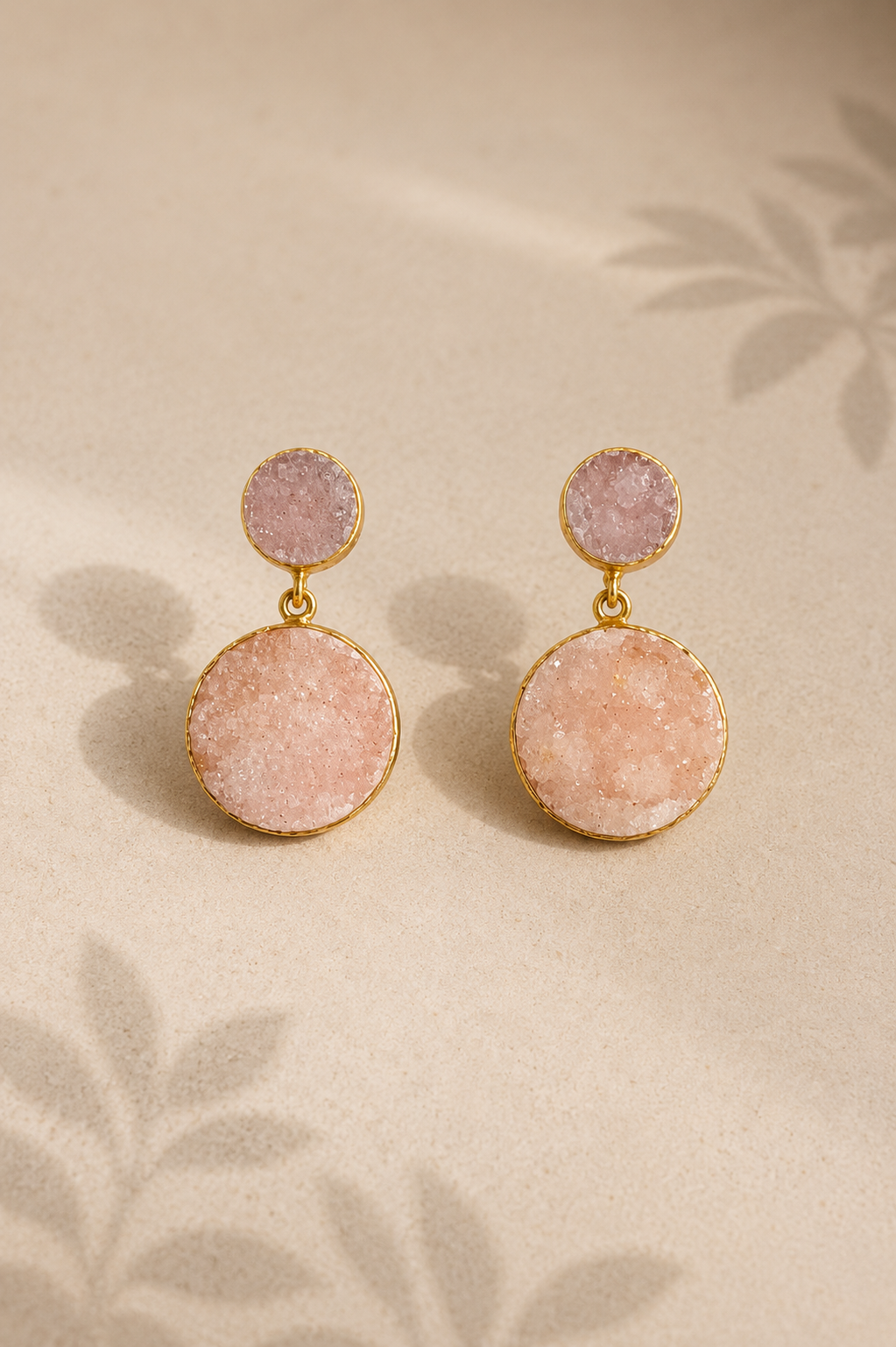 Pendientes Kalani Drusita Rosa claro