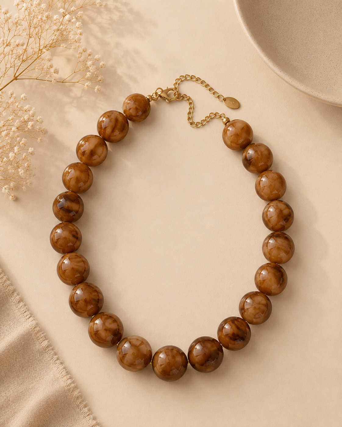 Collar Mocca. Caramelo.