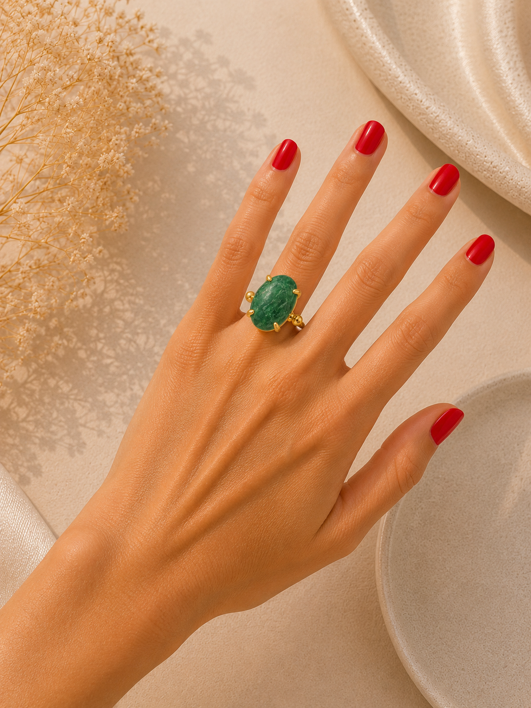 Anillo Esmeralda de Capri.