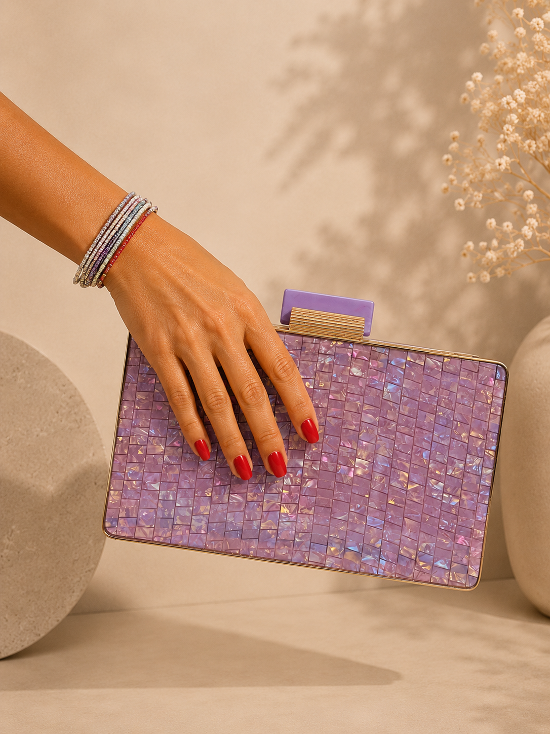 Clutch Aura Malva.