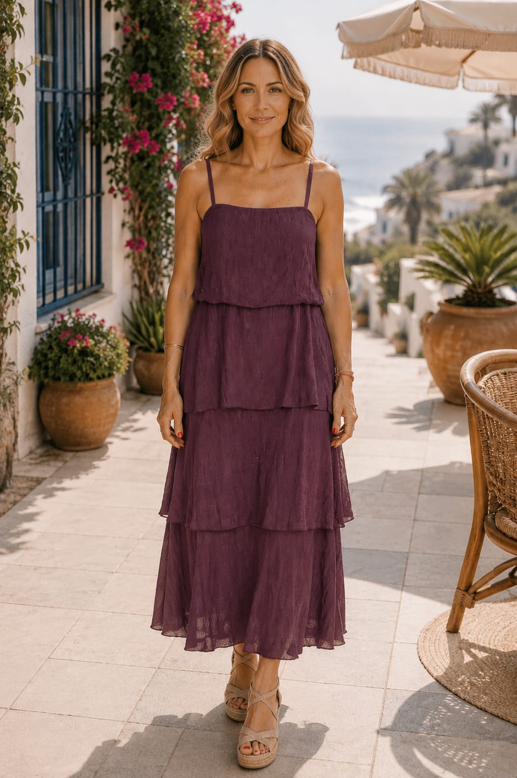 Vestido Dalia Berenjena.