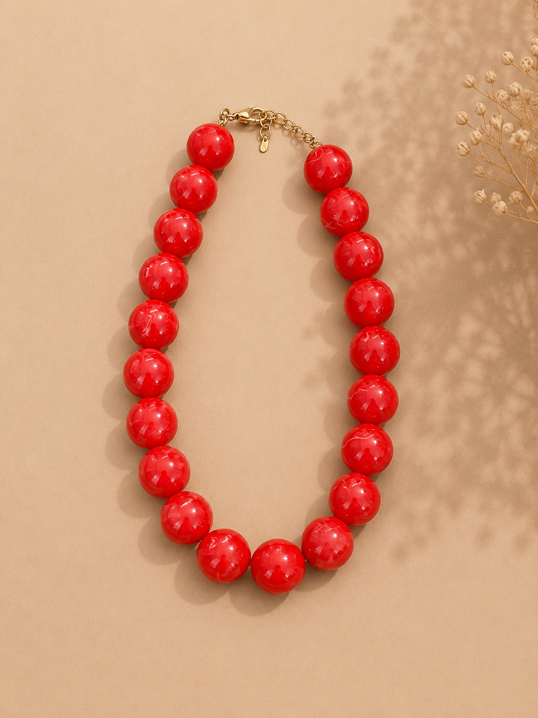 Collar Capri. Rojo.