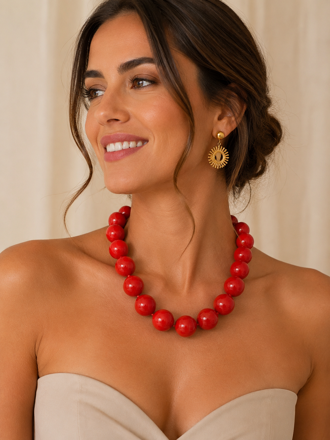 Collar Capri. Rojo.