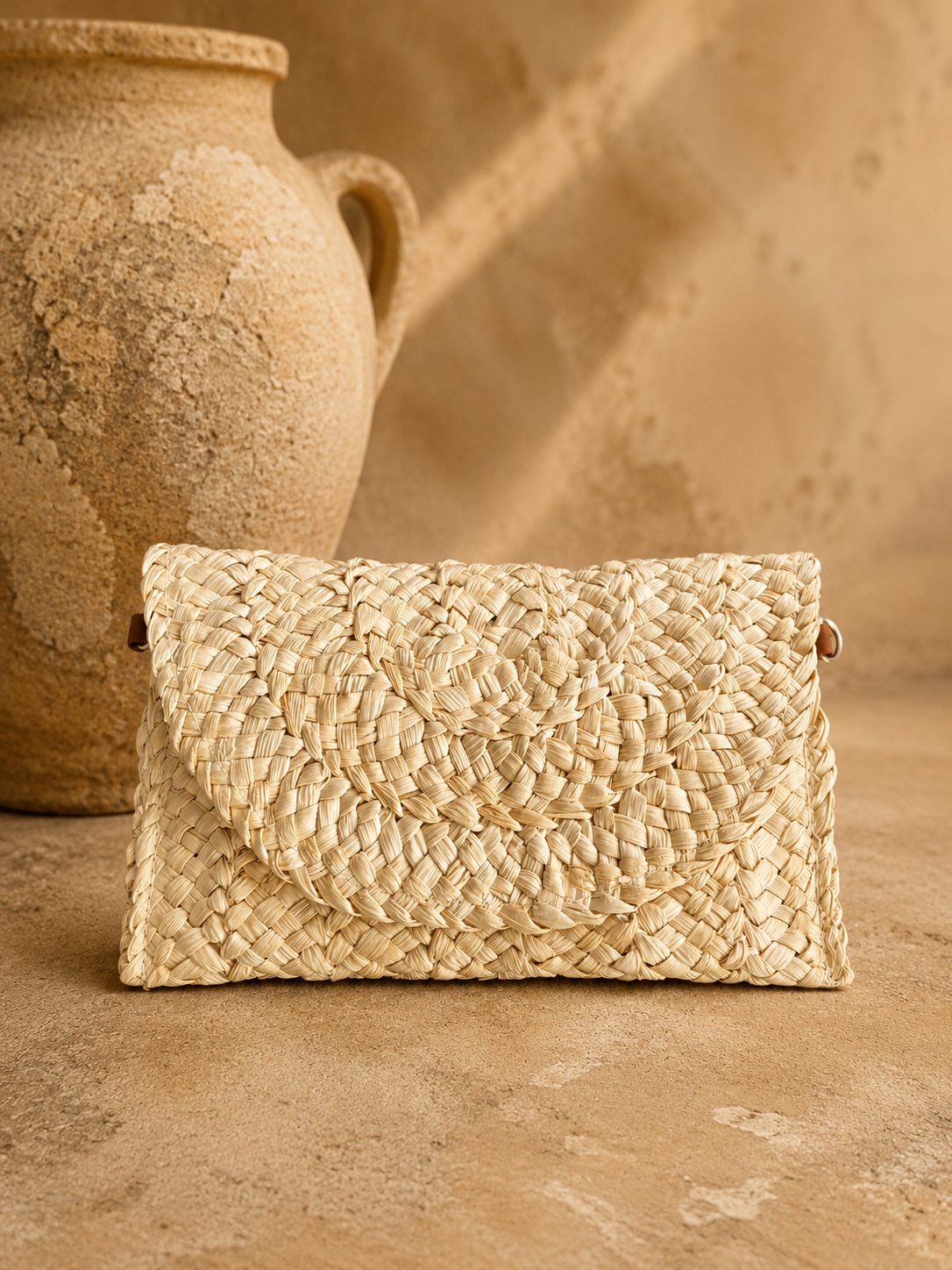Bolso Cartera Aruma. Beige.