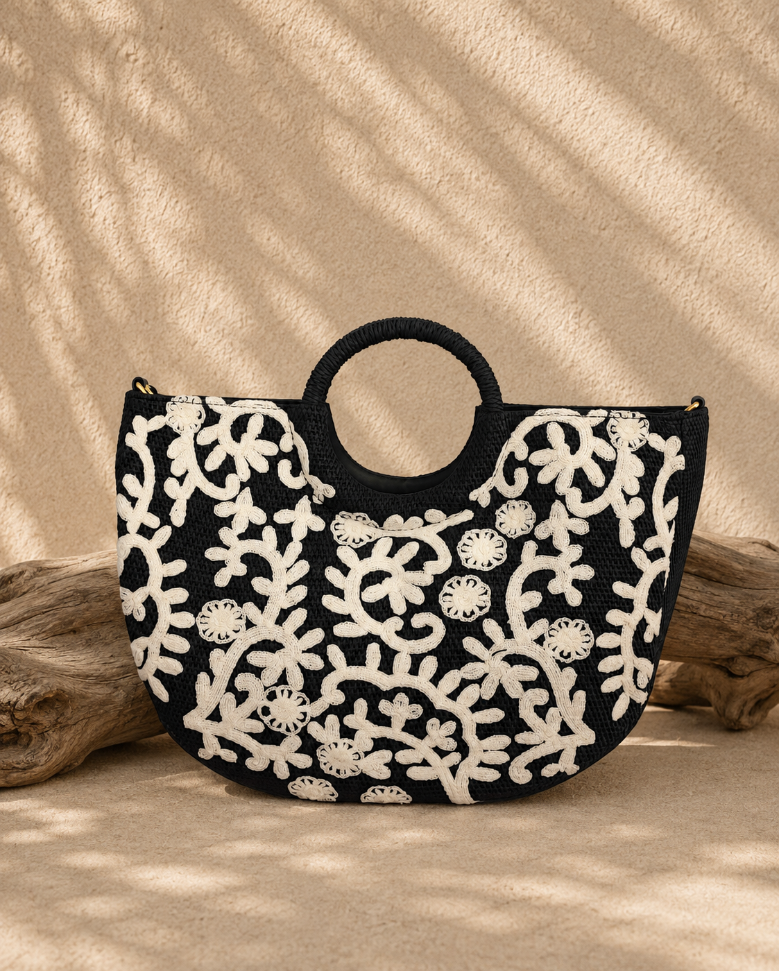 Bolso Protea. Negro y Blanco.