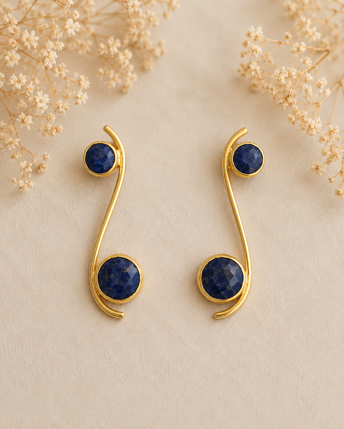 Pendientes Zanzíbar. Azul Zafiro.