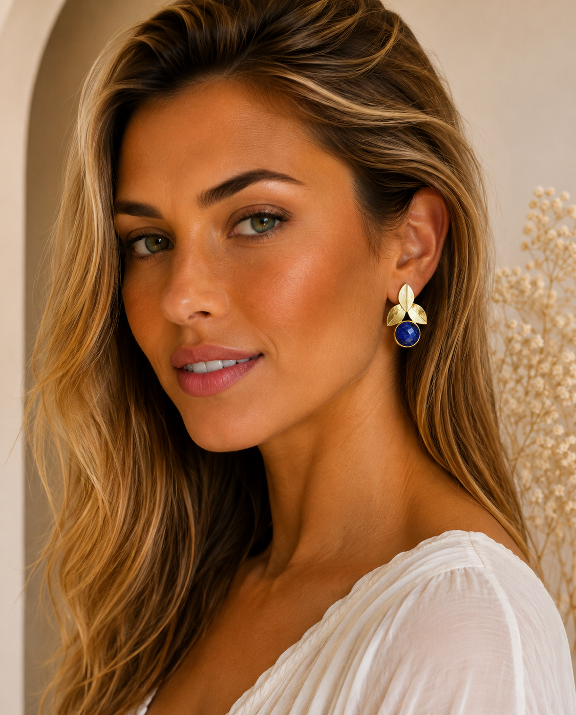 Pendientes Muscat. Azul Zafiro.