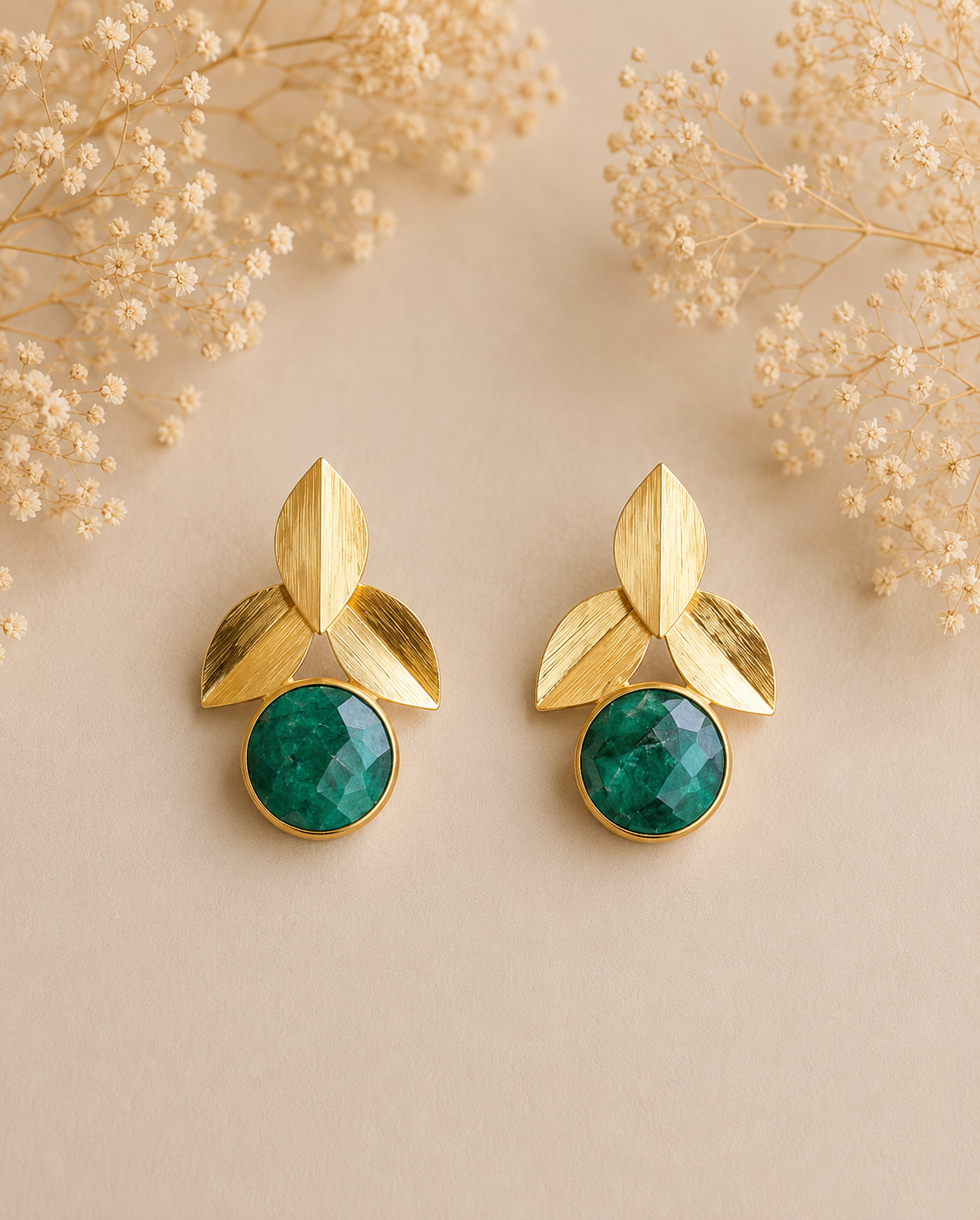 Pendientes Muscat. Verde Esmaralda.