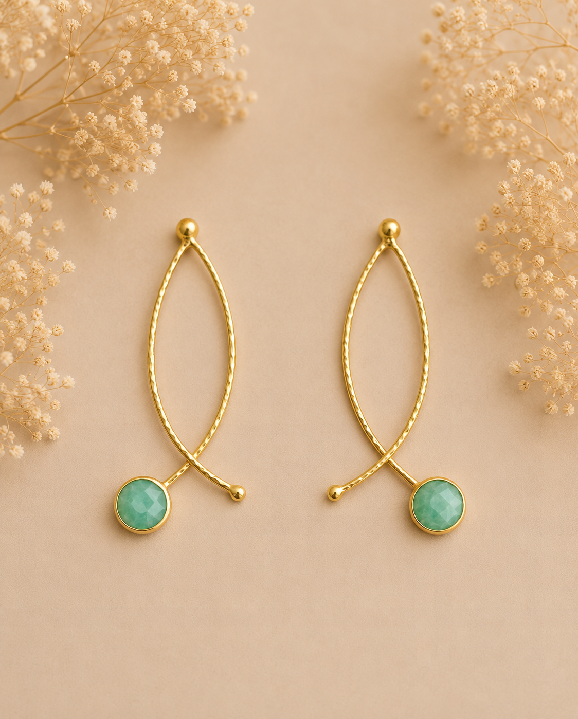 Pendientes Amalfi. Verde Agua.