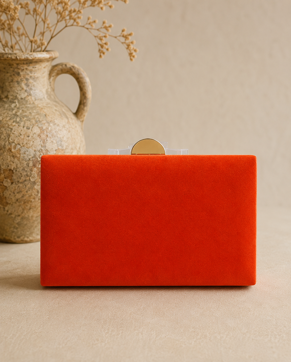 Clutch Aurora. Naranja Teja.