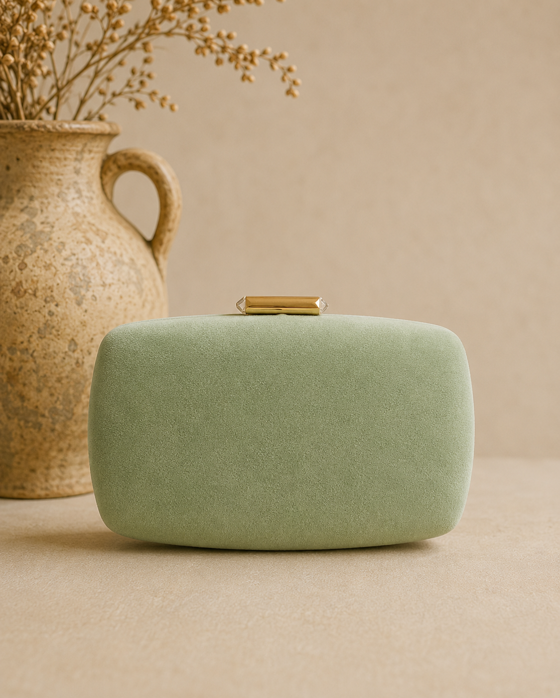 Clutch Alegra. Verde Agua.