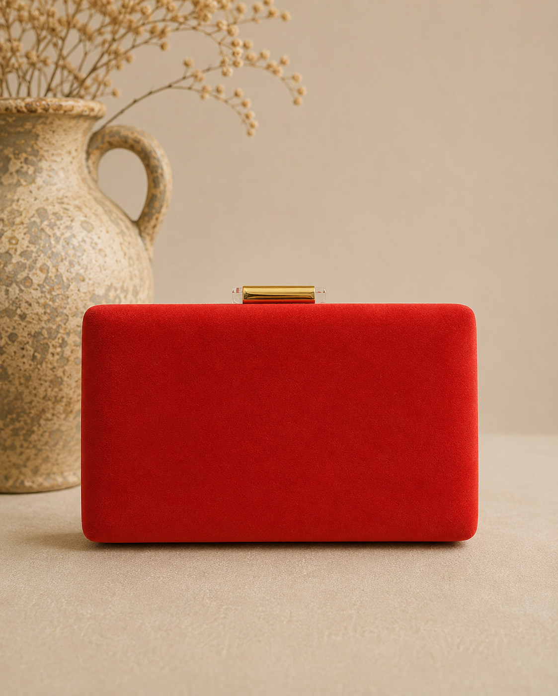 Clutch Pasión. Rojo Carmesí.