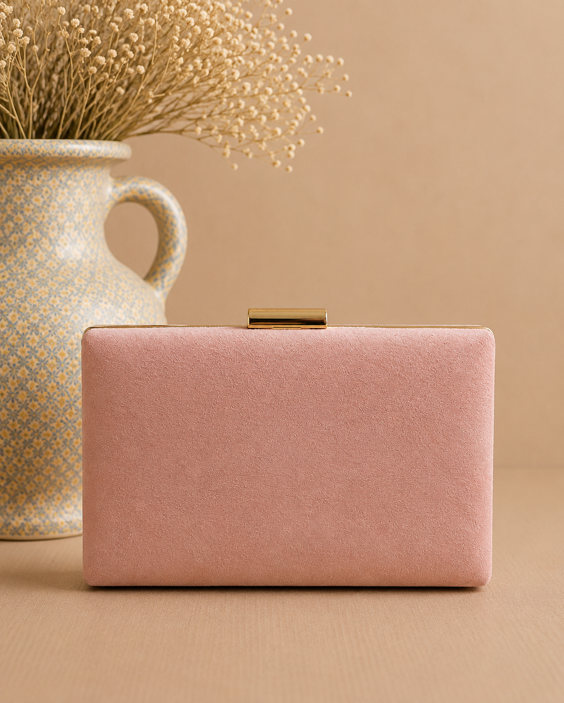 Clutch Rosalie. Rosa Empolvado.