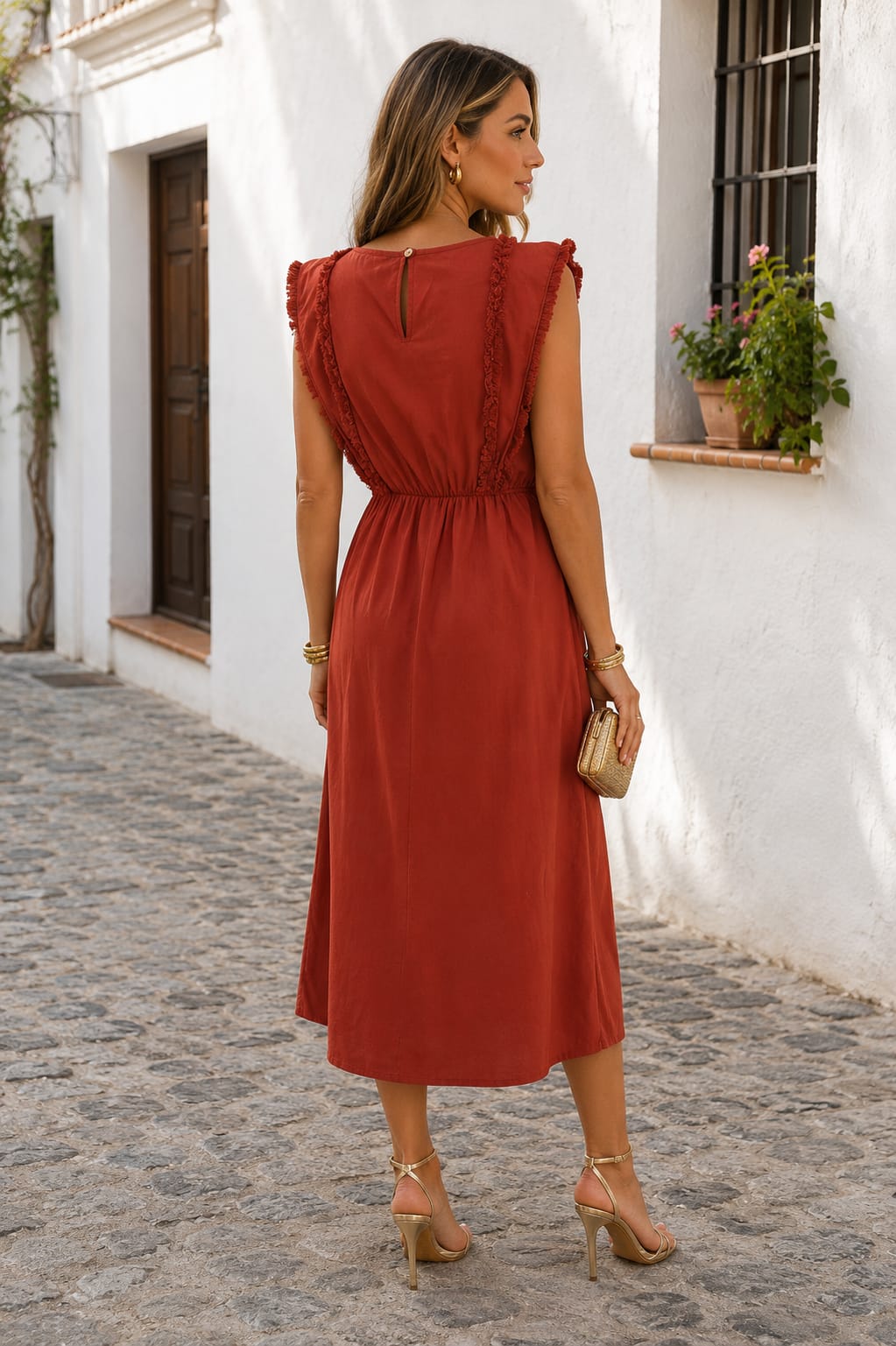 Vestido Alessia. Teja.