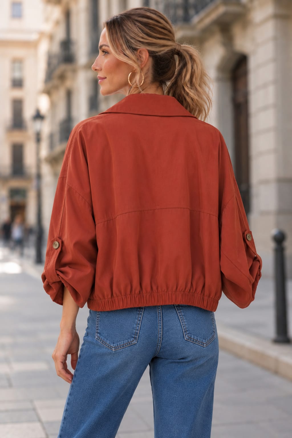 Chaqueta Penélope Oversize. Teja.