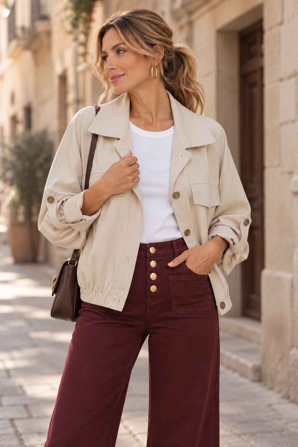 Chaqueta Penélope Oversize. Crema.