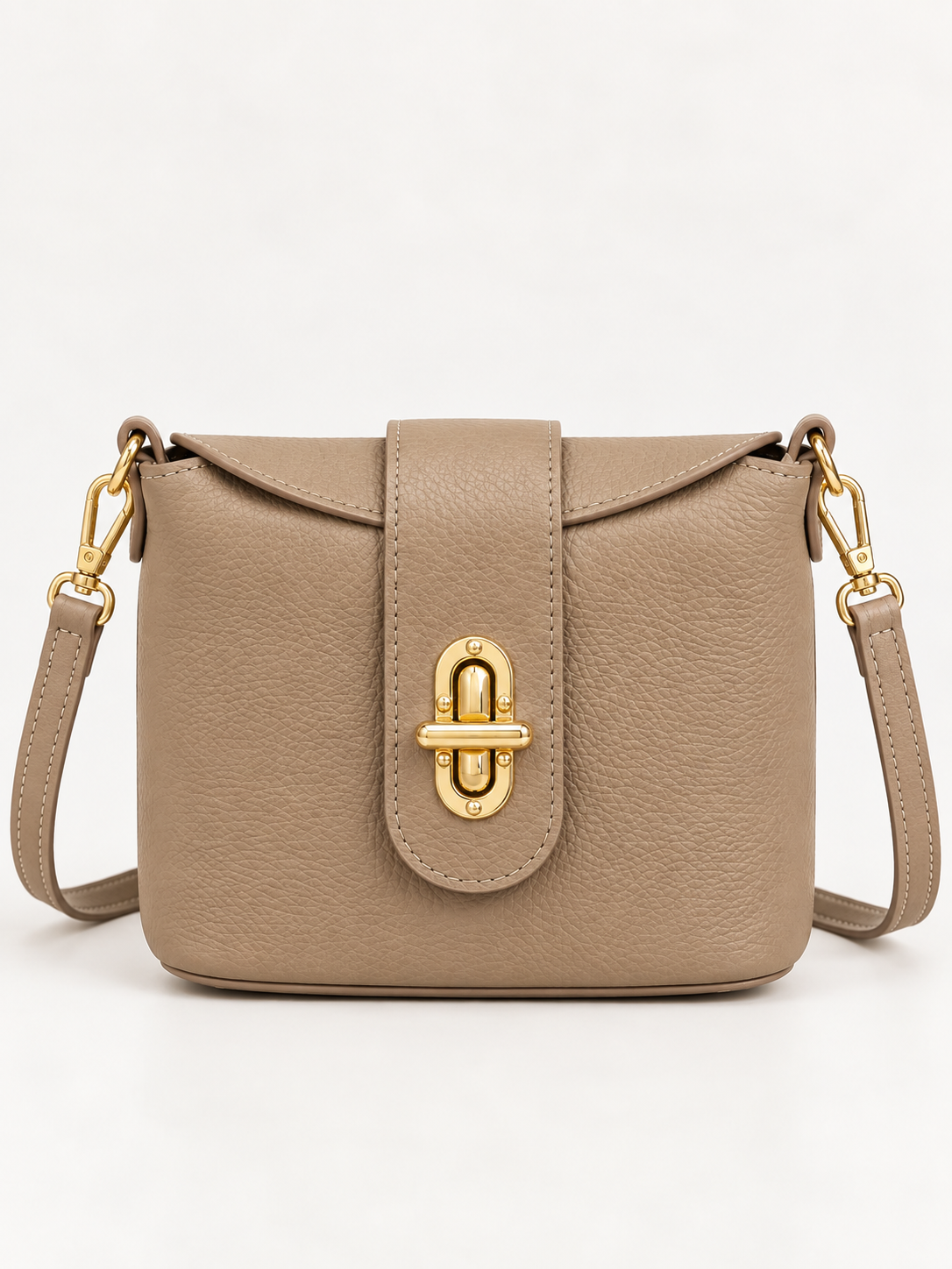 Bolso Bandolera Elvira. Beige Tostado.