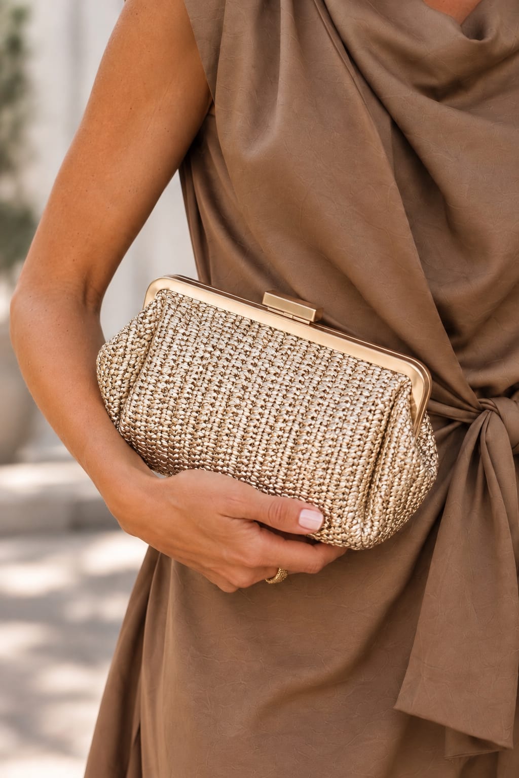 Bolso Irma. Dorado.