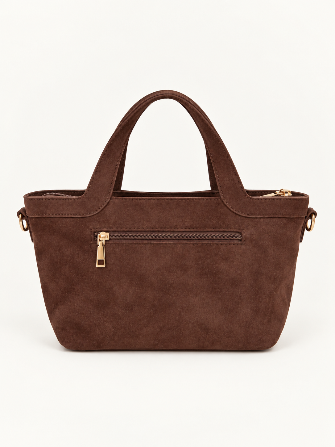 Bolso Liora trenzado Marrón Efecto Ante.