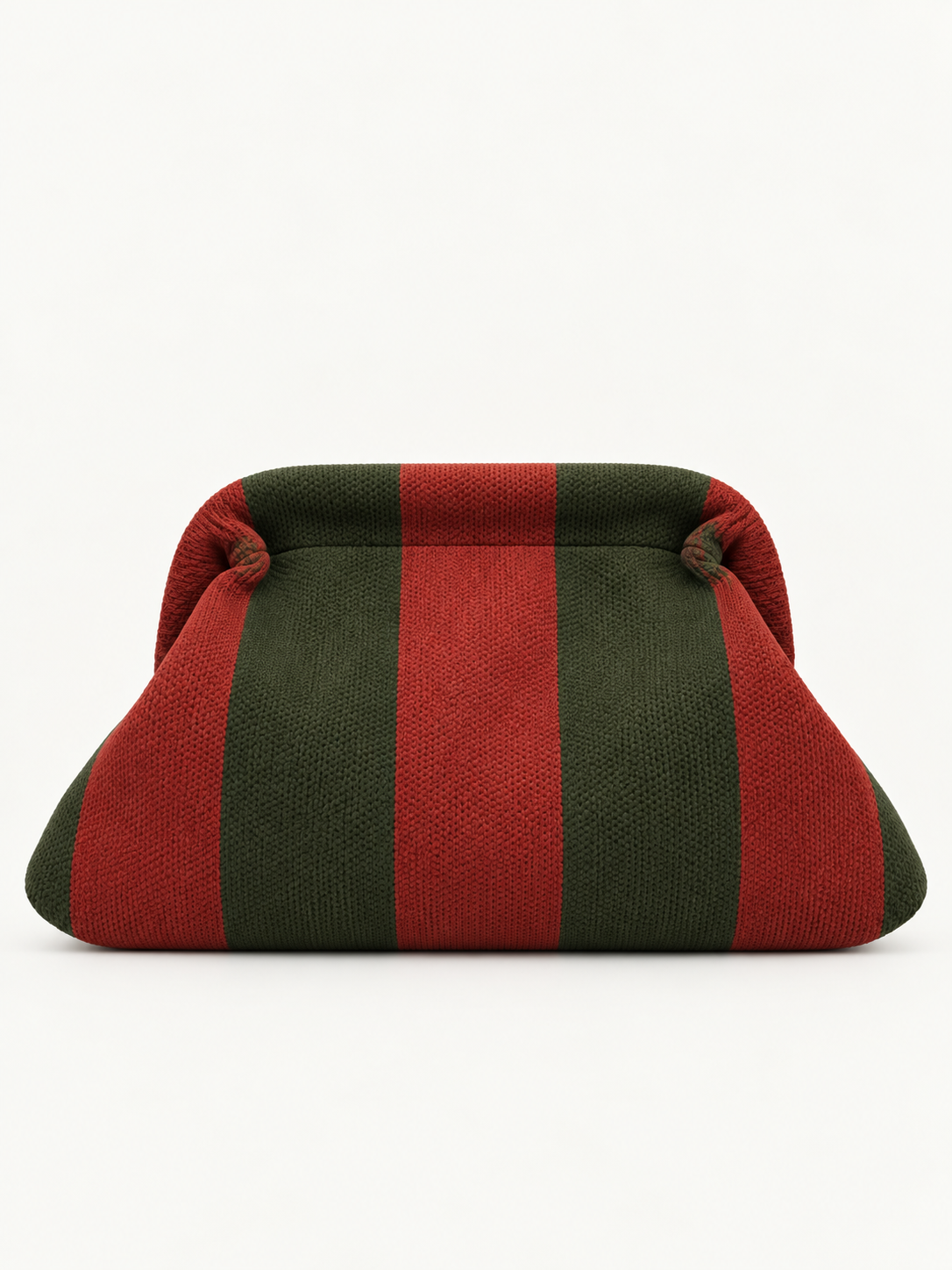 Bolso a rayas Aisha. Burdeos Teja y Verde Oliva.