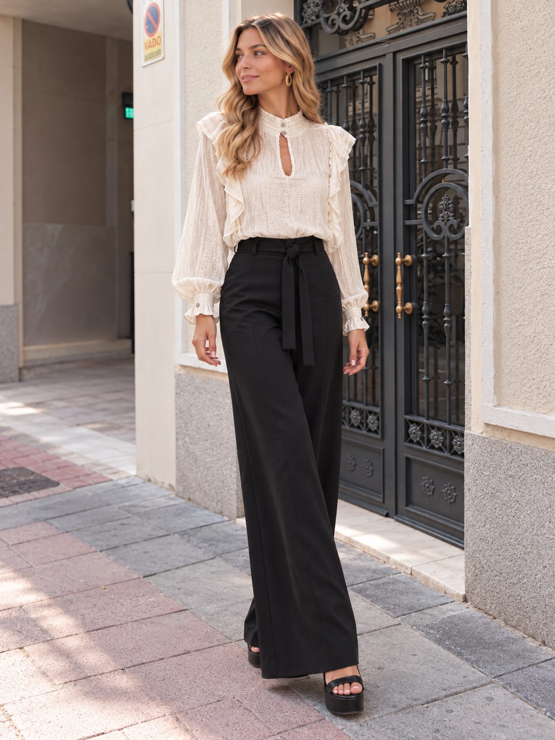 Pantalones Bianca. Negro.