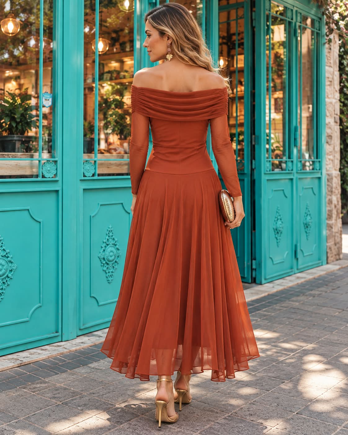 Vestido Camila. Teja.