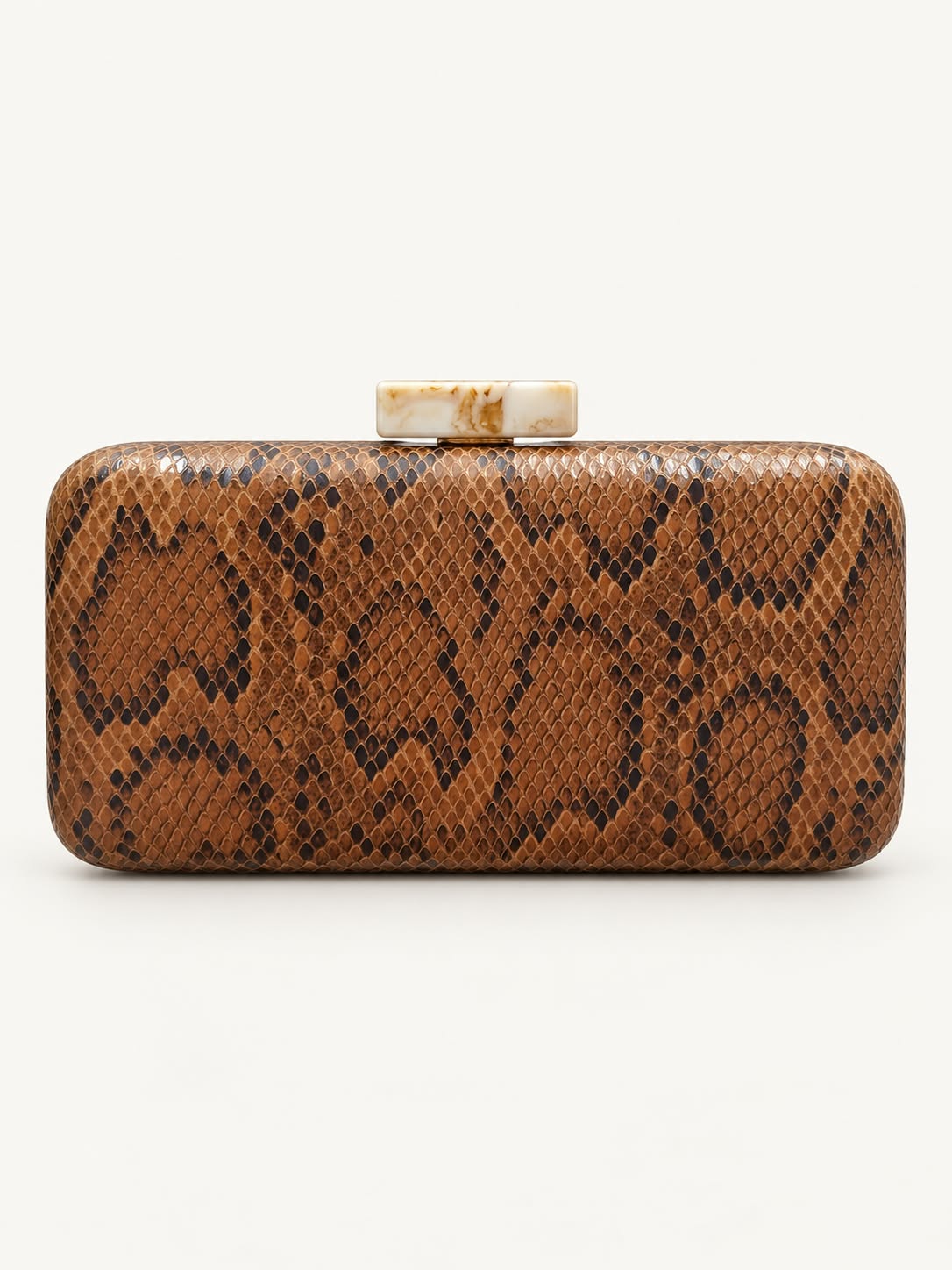 Bolso Gaia. Marrón efecto Serpiente.