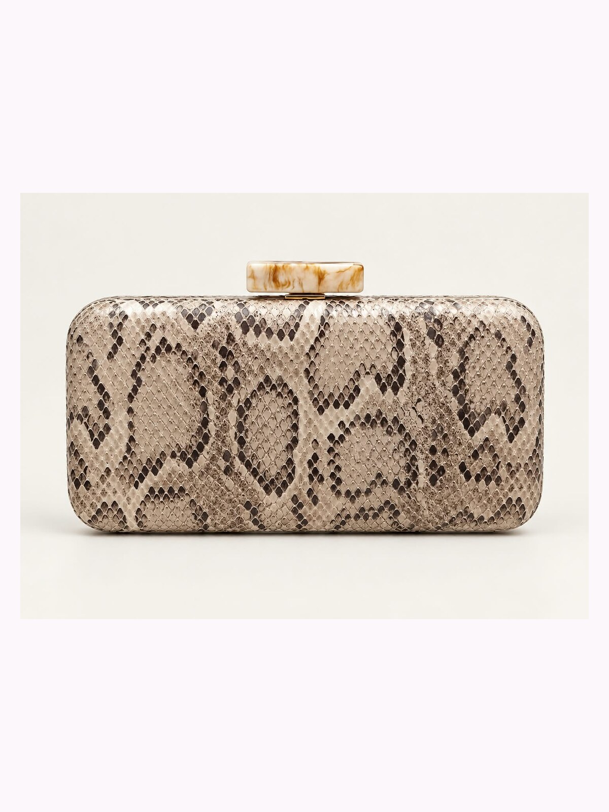 Bolso Gaia. Beige Piedra efecto Serpiente.