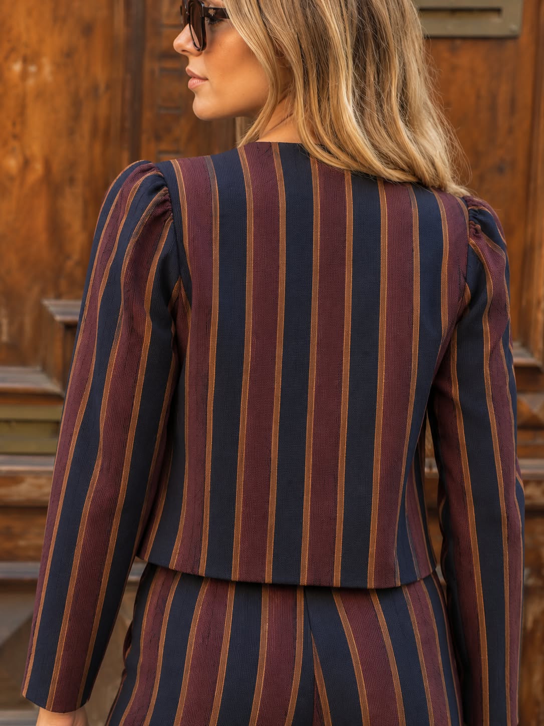Chaqueta Giorgia. Multicolor · Azul Marino, Burdeos y Camel.